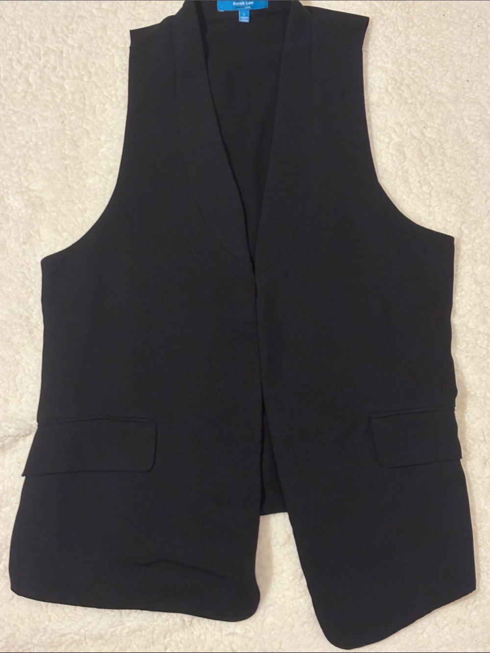 Derek Lam Black Large Sleeveless Blazer Vest